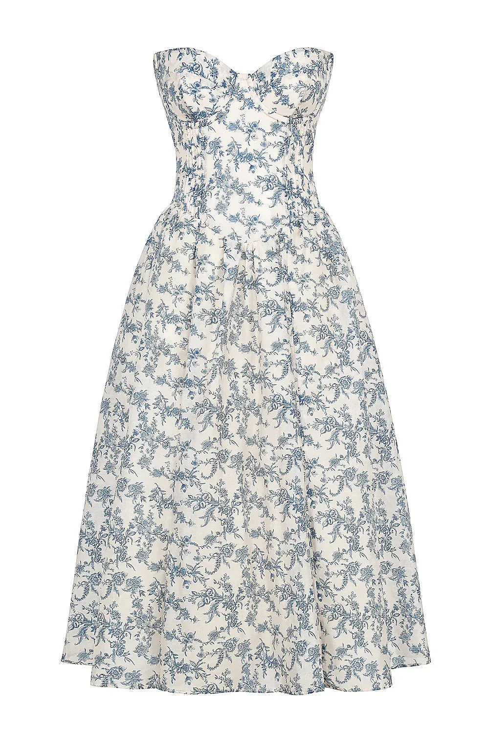 Robe fleurie mi-longue modèle Estefhanie