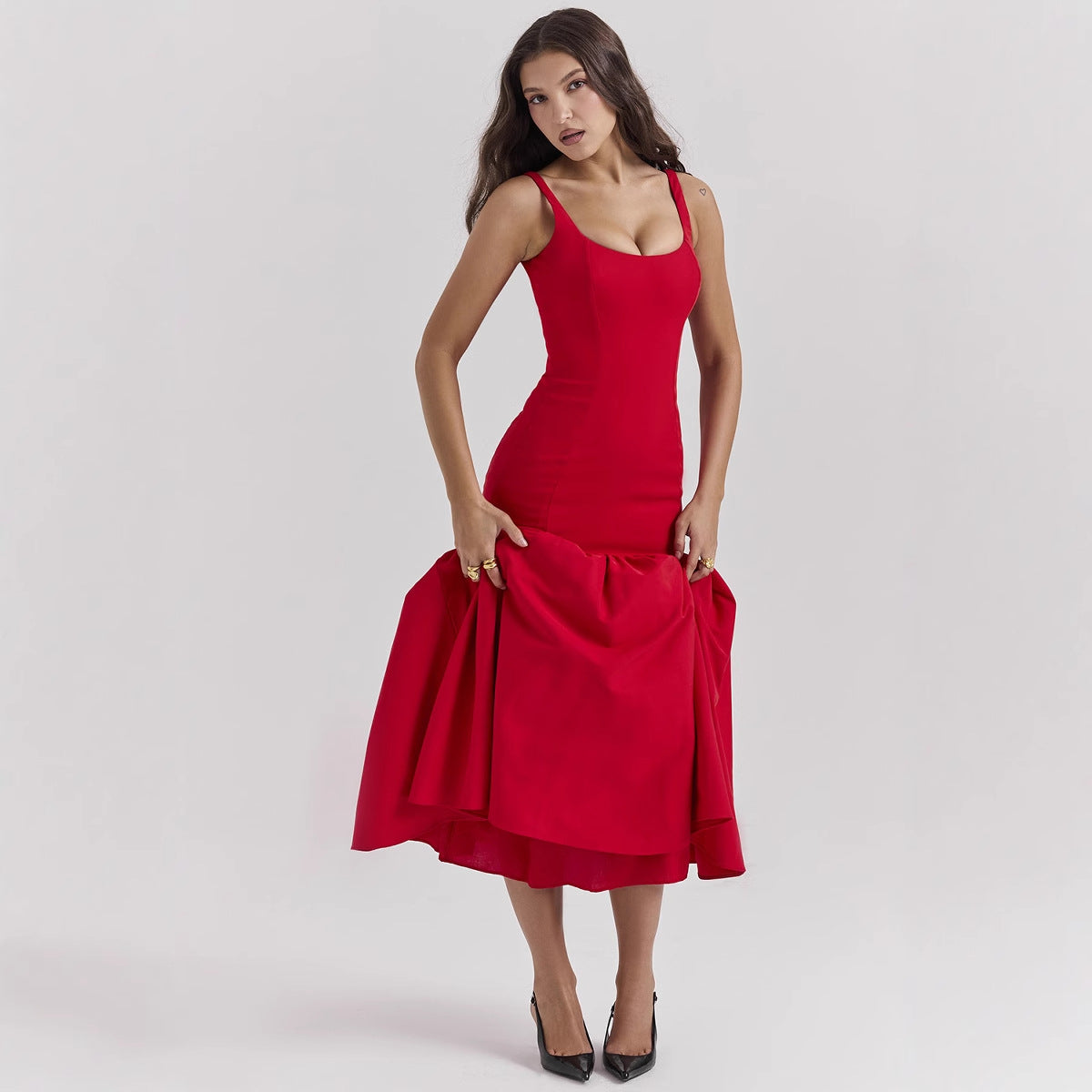 Vintage Clara Midikleid