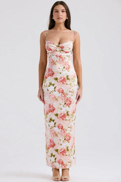Maxi Floral Dress - Dhiana Model