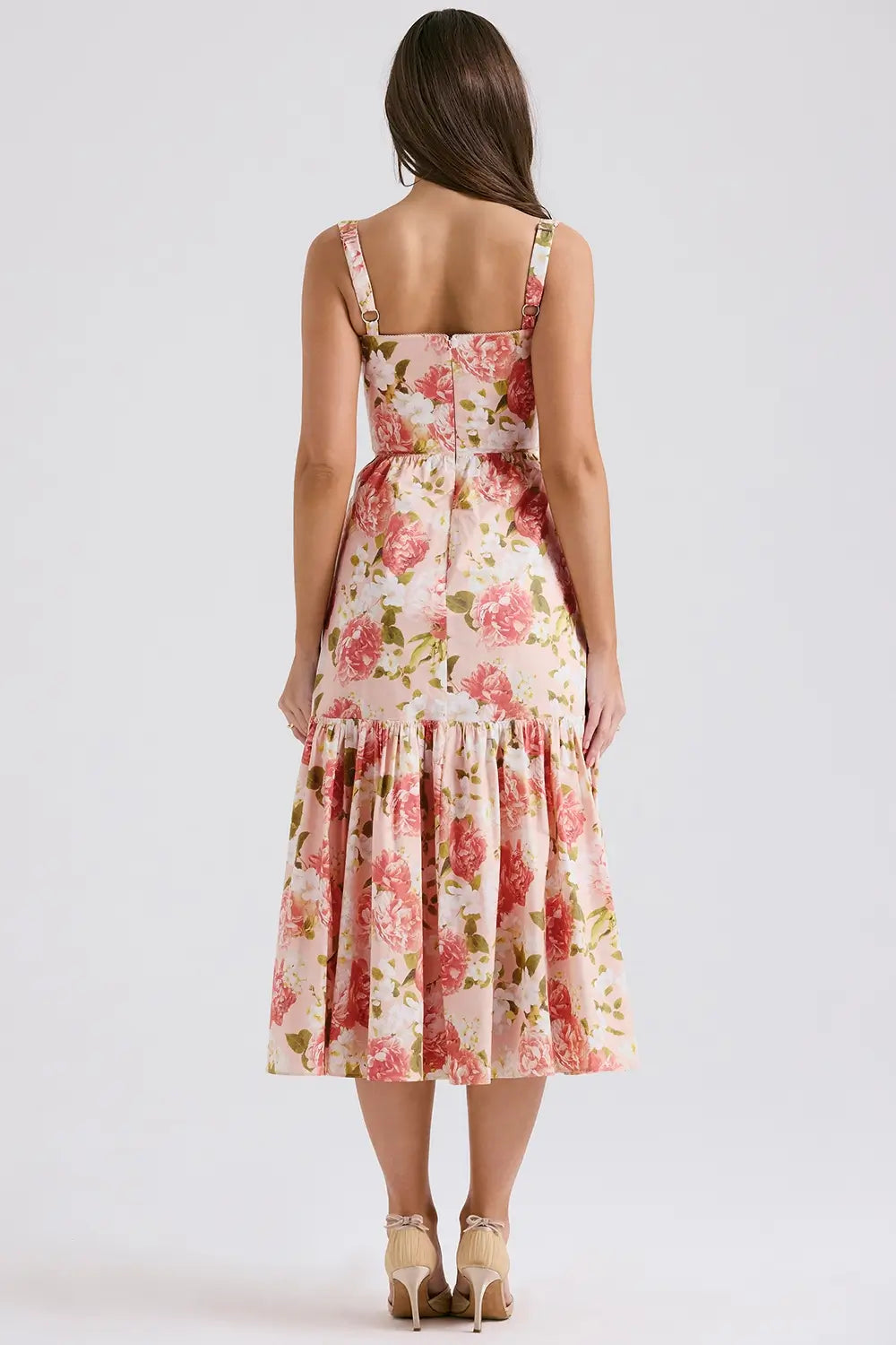 Magnolia Floral Midi Dress