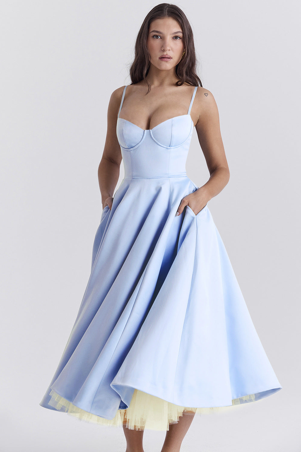 Passion Midi Dress - Shapes the Waist | Double Layer