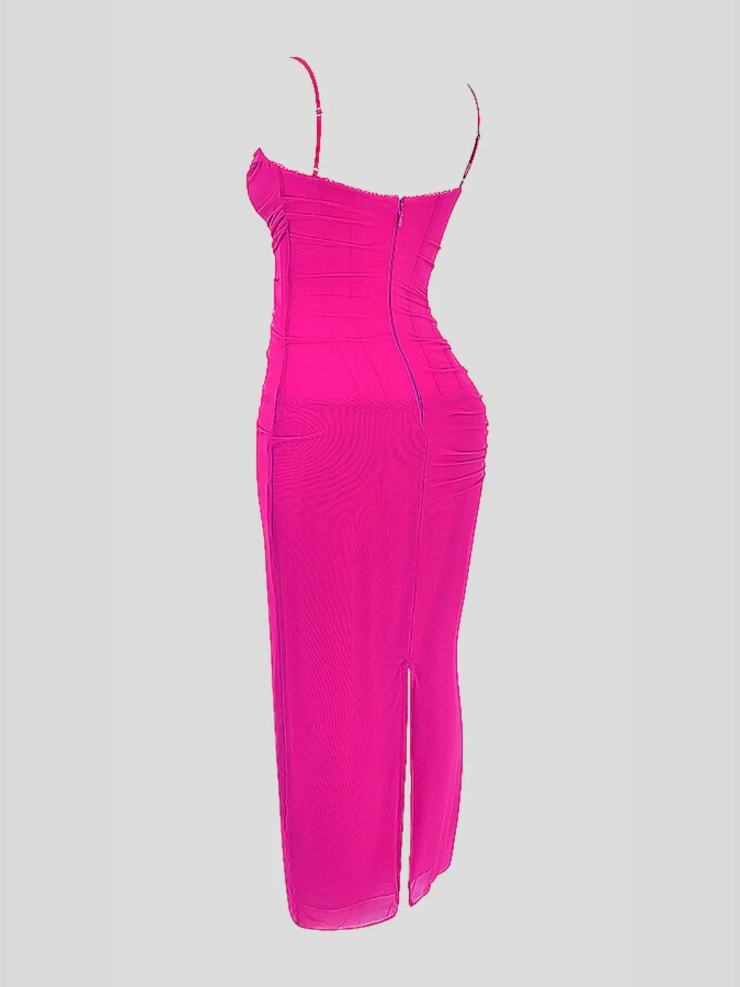 Nhayra – Langes, schmal geschnittenes Kleid