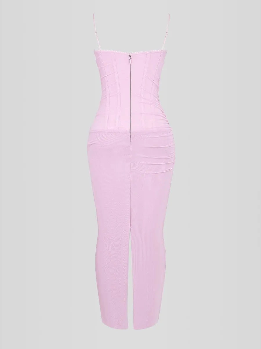 Nhayra – Langes, schmal geschnittenes Kleid