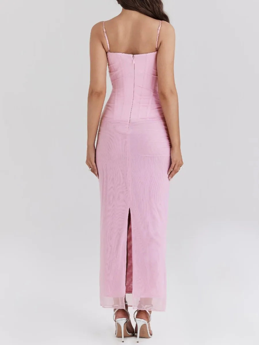 Nhayra – Langes, schmal geschnittenes Kleid