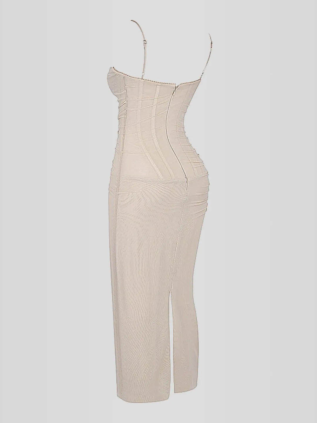 Nhayra – Langes, schmal geschnittenes Kleid