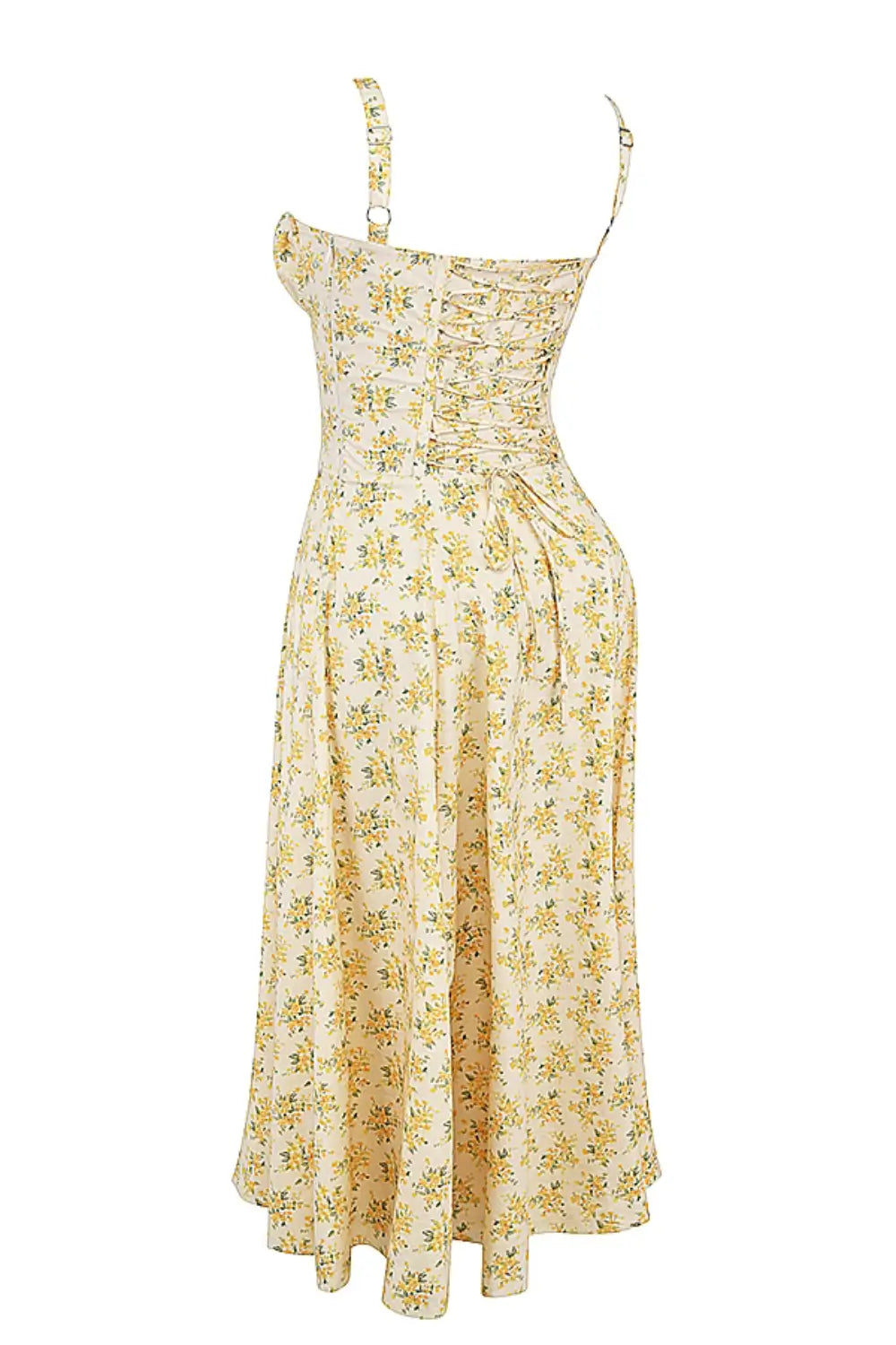 Attracione Floral Midi Dress - Shapes the Waist