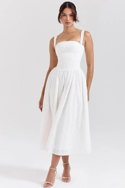 Midi Plaid Dress Shaper - Lauren Model