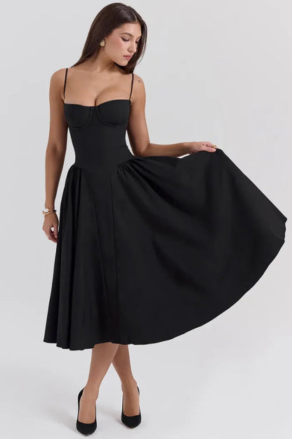Slim Fit Midi Dress - Yang Model