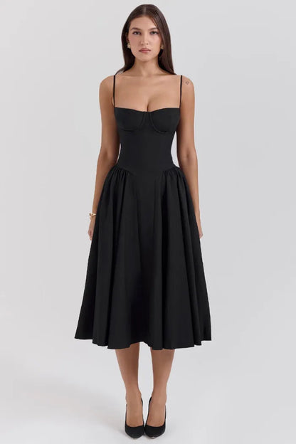 Slim Fit Midi Dress - Yang Model