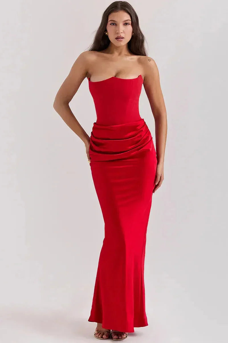 Off-Shoulder Long Dress for Parties - Persephone Model