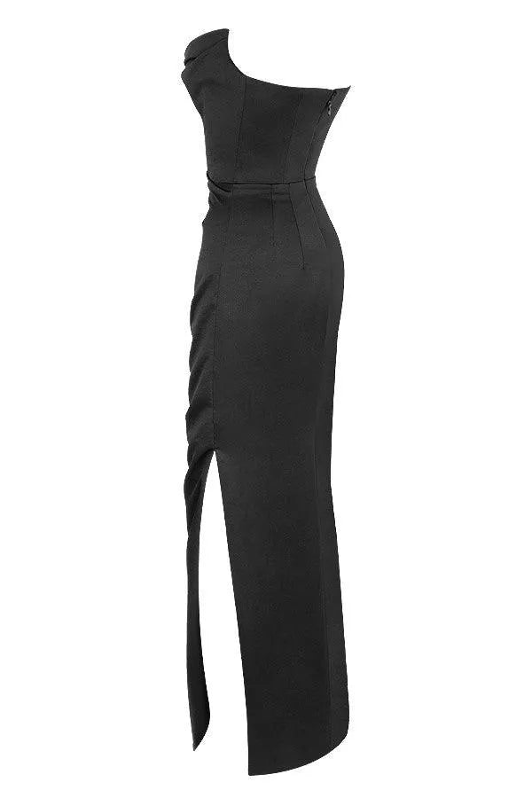 Long Dress with Straight Neckline - Olivia