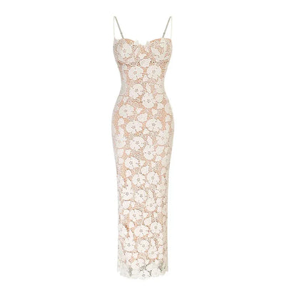 White Fitted Lace Dress for Civil Wedding – Sophia