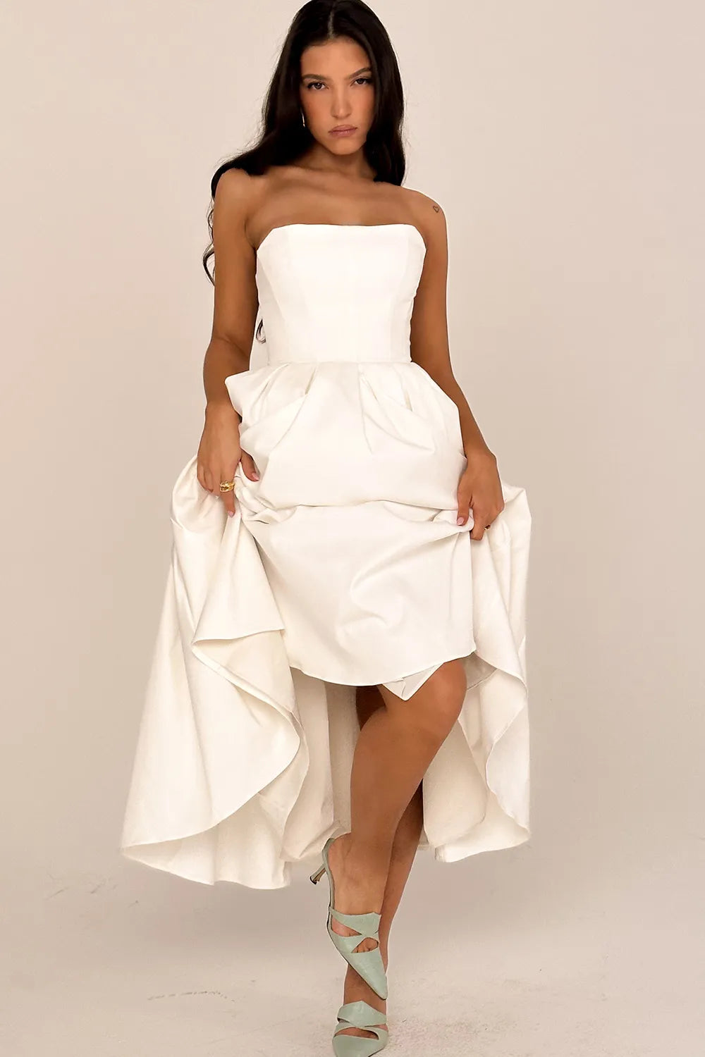 Sleeveless Midi Women's Dress - Audrey Model