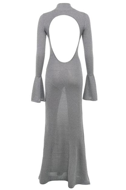 Captivating Gray Long Evening Dress Model Sancha