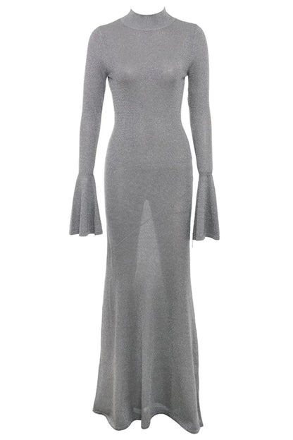 Captivating Gray Long Evening Dress Model Sancha