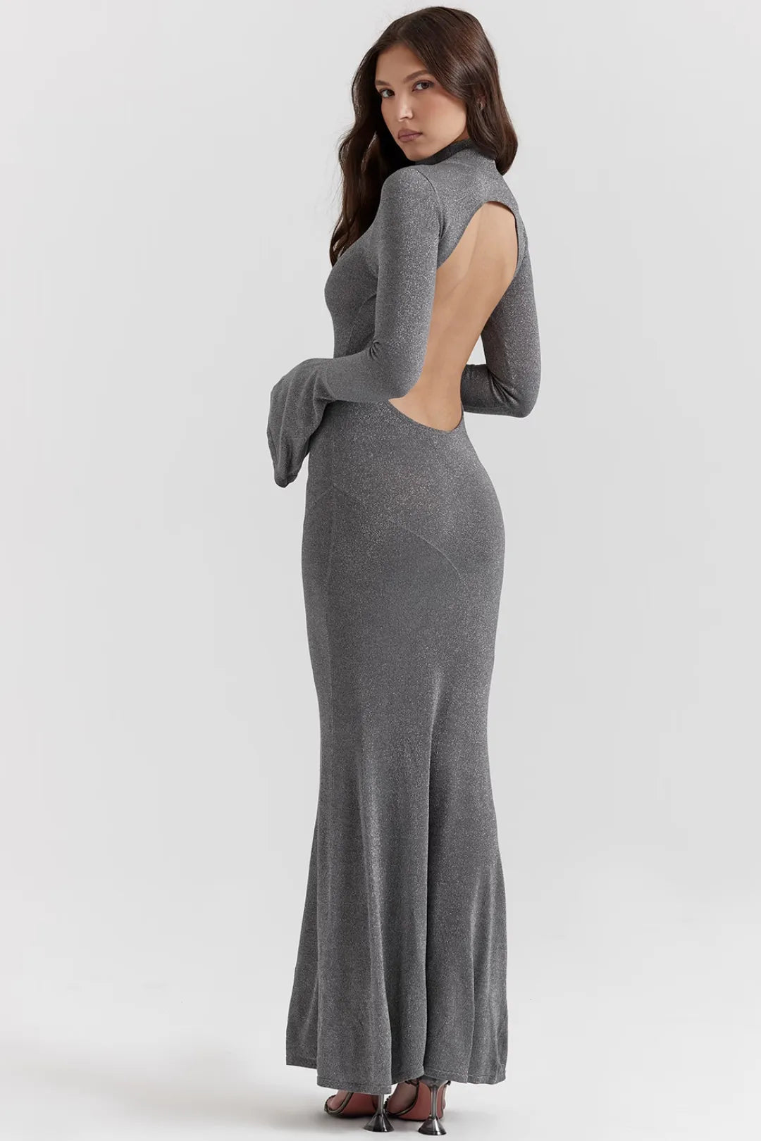 Captivating Gray Long Evening Dress Model Sancha