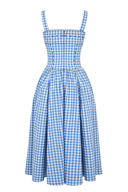 Midi Plaid Dress Shaper - Lauren Model