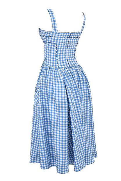 Midi Plaid Dress Shaper - Lauren Model