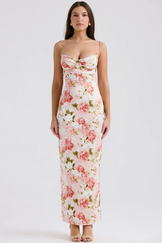 Maxi Floral Dress - Dhiana Model