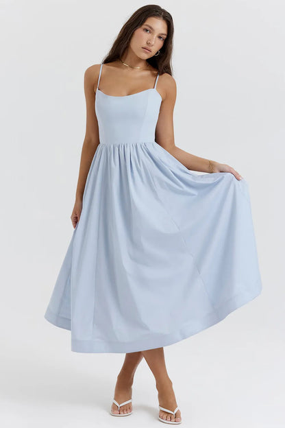Solid Midi Women's Dress Clearance Model