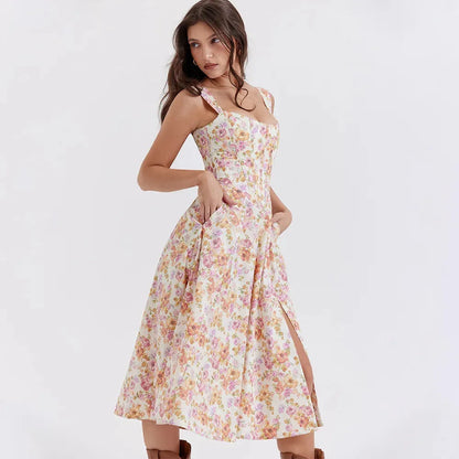 Midi Dress with Corset - Aryana Model