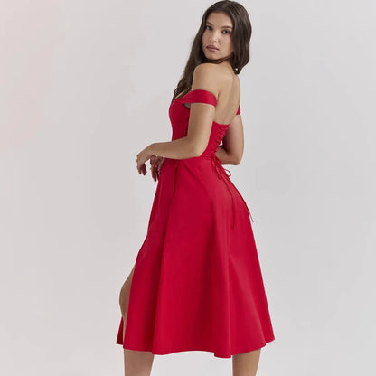 Midi Dress with Corset - Aryana Model