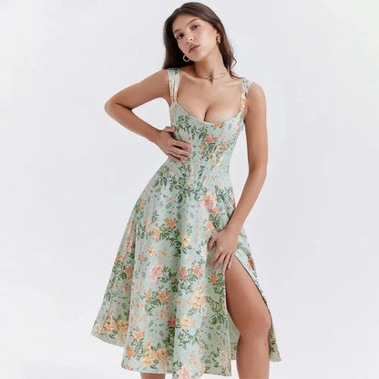 Midi Dress with Corset - Aryana Model