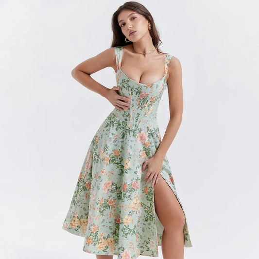 Midi Dress with Corset - Aryana Model