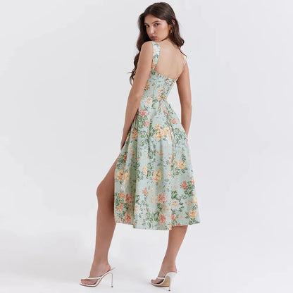 Midi Dress with Corset - Aryana Model
