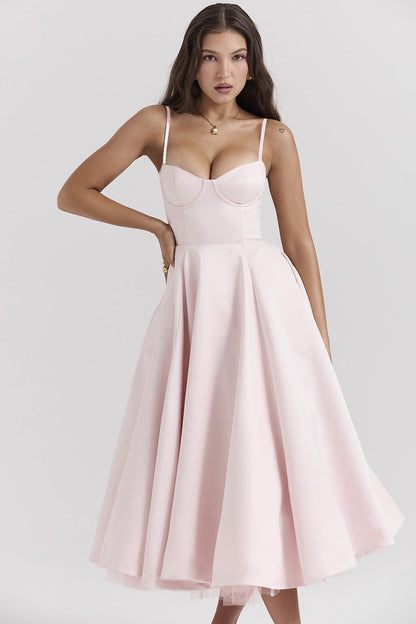 Passion Midi Dress - Shapes the Waist | Double Layer