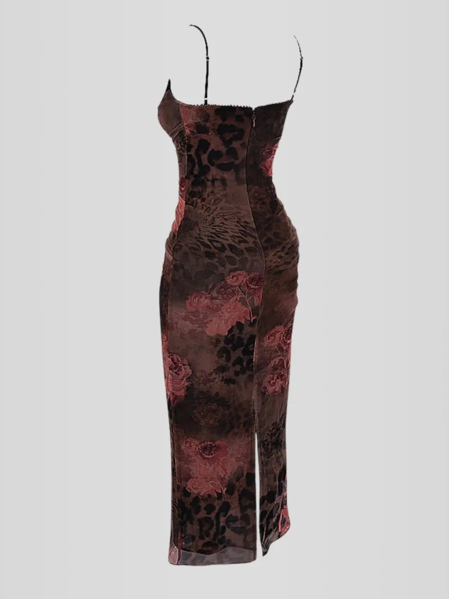 Nhayra Slim Fit Long Dress
