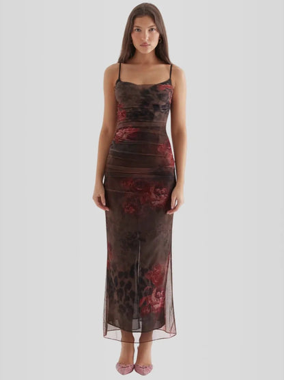 Nhayra Slim Fit Long Dress