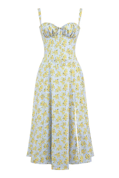 Attracione Floral Midi Dress - Shapes the Waist