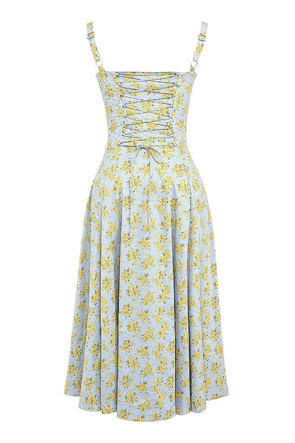 Attracione Floral Midi Dress - Shapes the Waist