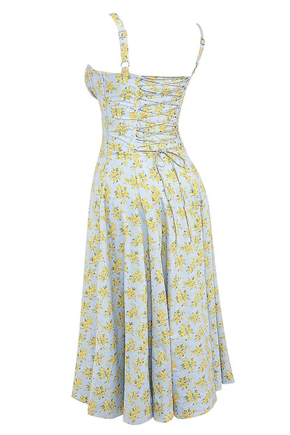 Attracione Floral Midi Dress - Shapes the Waist