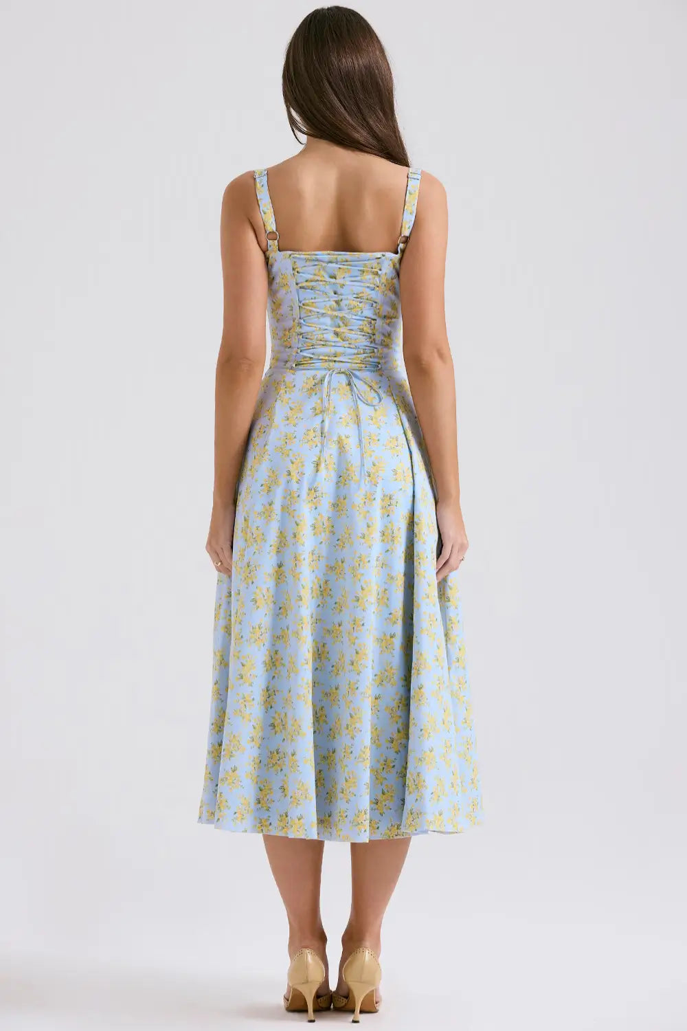 Attracione Floral Midi Dress - Shapes the Waist
