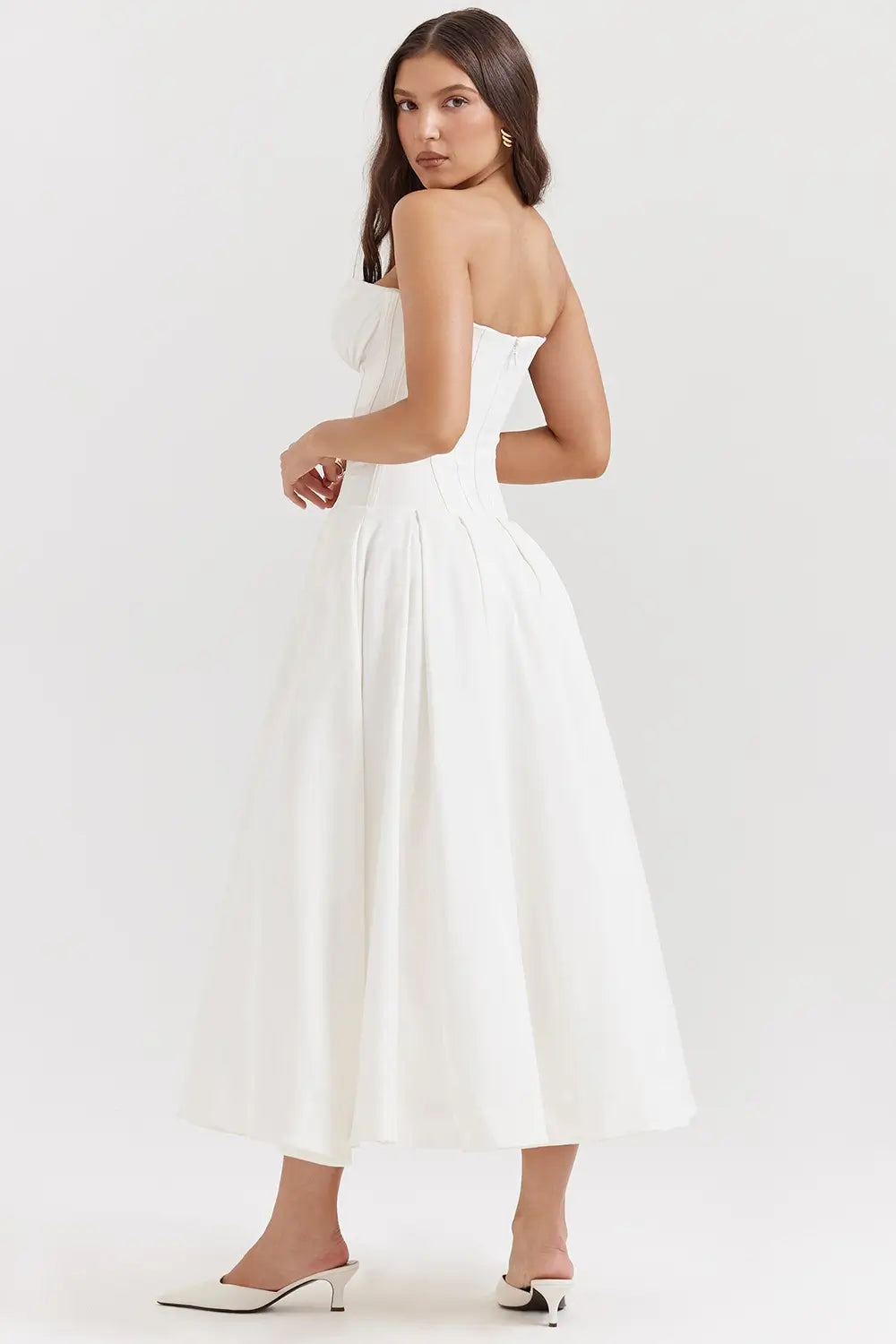 Evelyn Model Corset Midi Dress